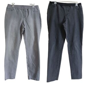 Chicos Jeans Platinum Pull On Chicos Size 2 USA 12